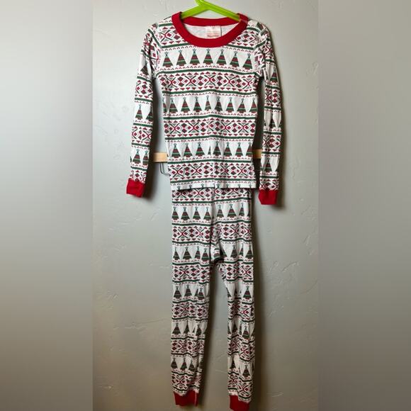 Hanna Andersson Christmas Tree Holiday Pajama Set Size 130 (US 8) - Picture 2 of 7